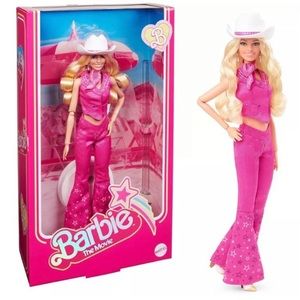 Barbie The Movie Collectible Doll Margot Robbie as Barbie in Pink Western Outfit